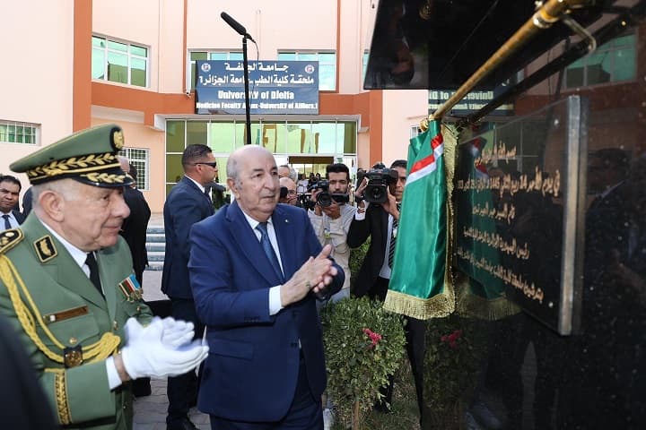 رئيس الجمهورية السيد عبد المجيد تبون يدشن كلية للطب بجامعة الجلفة